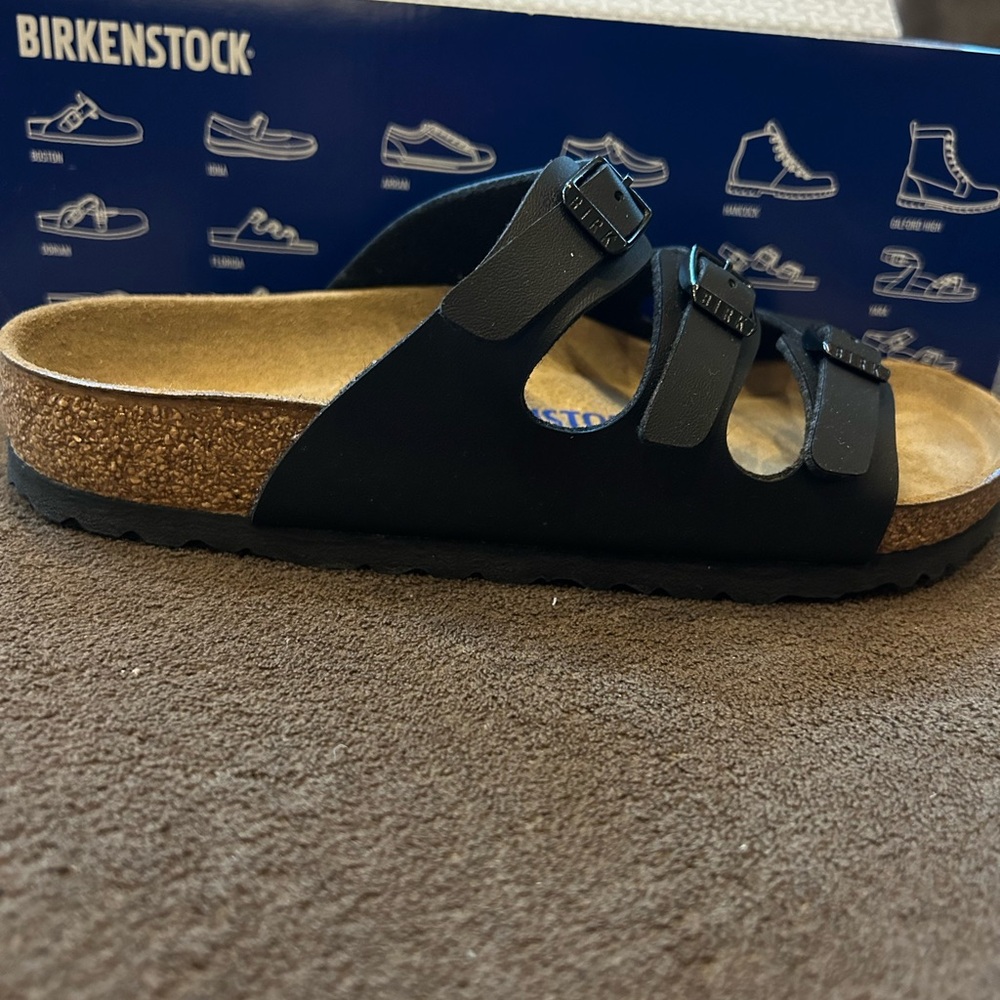 Birkenstock Black Sandals with Adjustable Buckles